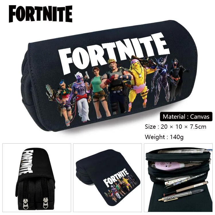 Fortnite Inspired Pencil Case – Large Capacity Battle Royale Stationery Bag with Zipper, Durable Cartoon Pencil Pouch for School & Gaming Fans